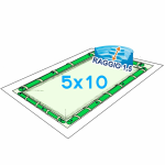 COPERTURA INVERNALE PISCINA 5 X 10 + SCALA ROMANA 1,5 CON SALSICCIOTTI