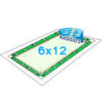 COPERTURA INVERNALE PISCINA 6 X 12 + SCALA ROMANA 2 CON SALSICCIOTTI