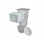 SKIMMER PISCINA CON BOCCA STANDARD PROLUNGA COPERCHIO QUADRO